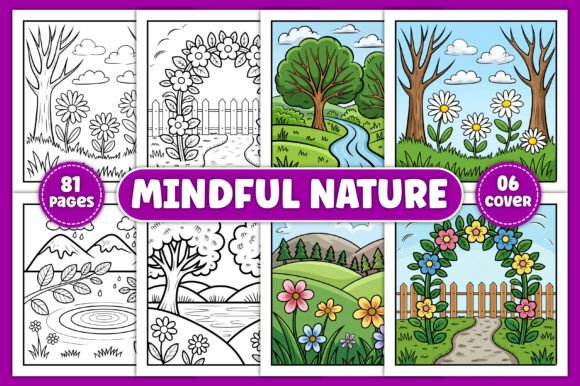 Download Mindful Nature Coloring Pages - Nature Collection