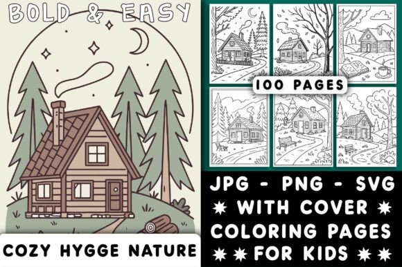 Download Bold Easy Cozy Hygge Nature Coloring - Nature Collection