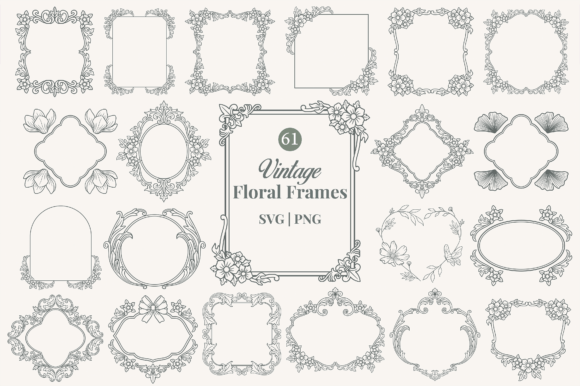 Download Vintage Ornamental Floral Frame - Ornament Collection