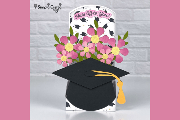 Download Floral Graduation Box Card SVG - Graduation Collection