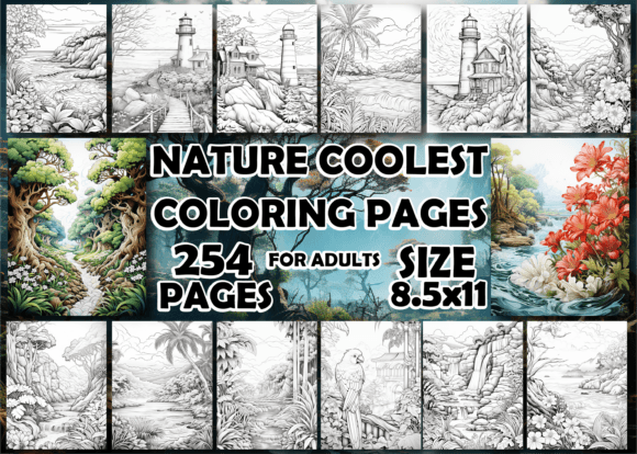 Download Nature Coolest Coloring Pages for Adults - Nature Collection